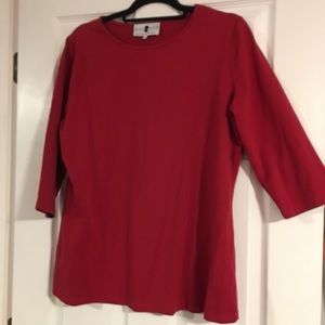 Dainty Jewells Basic Layering Shirt, XL, Red